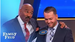 Must-see! Steve Harvey gives Josh financial advice! | Family Feud