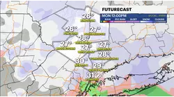 Light snow possible Monday in the Hudson Valley before midweek warmup