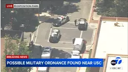 LAPD bomb squad discovers possible military ordnance in storage area in Exposition Park