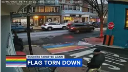 Man cited after allegedly tearing down Pride flag outside candy shop in Doylestown