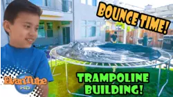 The Tube Family Builds and Plays With a New Trampoline!
