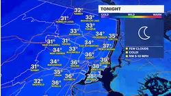 Brisk and cool today with freezing temperatures tonight across NJ