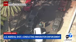 View from AIR7 shows South LA scene after US Marshal shot