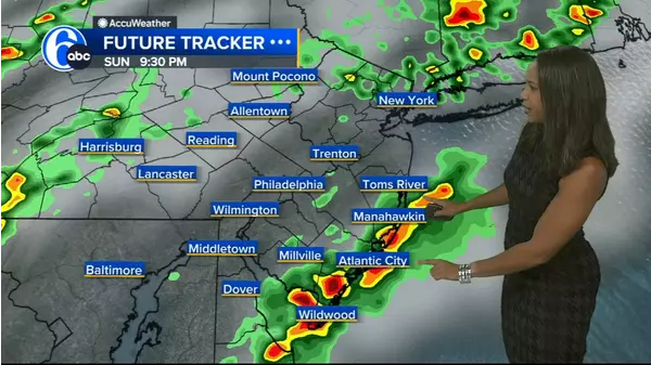 AccuWeather: Tracking scattered t-storms, downpours - 6abc Philadelphia ...