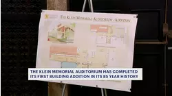 Construction finished on Klein Memorial Auditorium's first building addition in its history