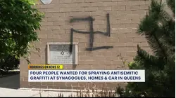 4 people wanted in connection to spraying antisemitic graffiti in Queens
