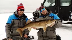 Ice Trolling Walleyes on Little Bay de Noc