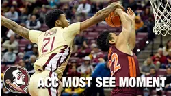 FSU's Cam'Ron Fletcher Denies Keve Aluma's Dunk | ACC Must See Moment