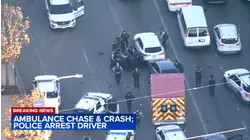 Person detained after stolen ambulance chase ends in West Side crash