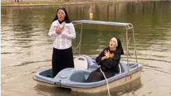 Two Nuns in a Paddleboat