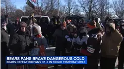 Fans brave dangerous cold to watch Bears defeat Browns