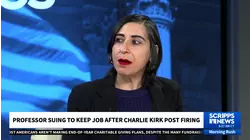 Professor suing to keep job after being fired over Charlie Kirk post