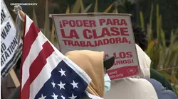 Demonstrators protest outside ICE offices in Fresno and Stockton