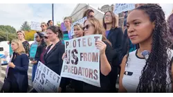 Sexual assault survivors and state legislators rally for stronger protections for sexual assault survivors