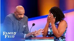 Elisha to Steve... "You'll be reincarnated... as a DONKEY!" | Family Feud