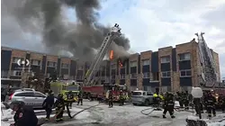 CFD battles large fire at residential building near O'Hare
