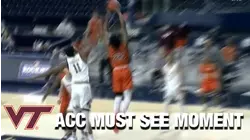 Virginia Tech's Keve Aluma's Sweet Block Leads To Justyn Mutts' Alley Oop