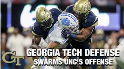 Georgia Tech's Defense Swarms UNC's Offense
