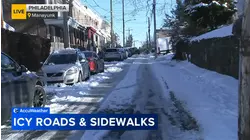 Icy conditions on streets and sidewalks as snow cleanup continues