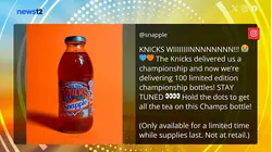 Snapple to release limited edition Knicks bottle after championship win
