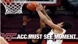 Virginia Tech's Keve Aluma Makes The Spectacular Block | ACC Must See Moment