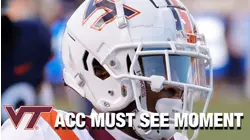 Virginia Tech's Tayvion Robinson Becomes A Quarterback | ACC Must See Moment