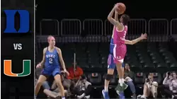 Duke vs. Miami Women's Basketball Highlights (2019-20)