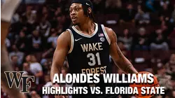 Wake Forest's Alondes Williams' Amazing Afternoon Versus FSU