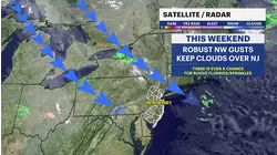 Clouds and windy conditions today in New Jersey; tracking weekend rain
