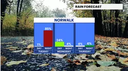 Quick round of showers will clear before sunrise Wednesday