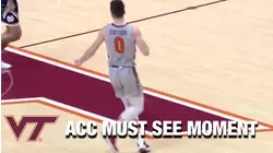 Virginia Tech's Hunter Cattoor Hits The Dagger From The Logo | ACC Must See Moment
