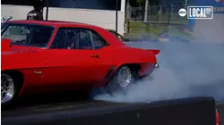 Burning rubber at Maple Grove Raceway