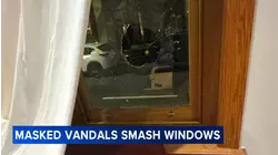 Masked trio rings doorbell, throws rock through Center City window