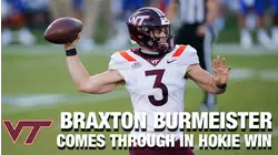 Virginia Tech QB Braxton Burmeister Comes Through In Hokies Win