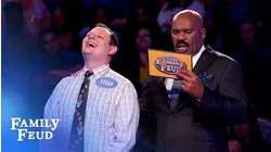 Funny Fast Money! Steve Harvey can't believe Kegan's answer! | Family Feud