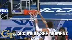 Georgia Tech's Jordan Usher With A Vicious Dunk In Traffic | ACC Must See Moment