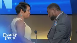 Check out Kris's KISSIN' POSITION! | Family Feud