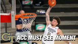 Georgia Tech's Jordan Usher Attacks The Rim | ACC Must See Moment