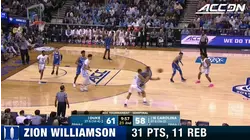 Zion Williamson Powers Duke Past UNC at ACC Tournament