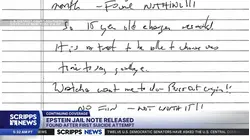 Judge releases note that cellmate says he found after Jeffrey Epstein's suspected suicide attempt