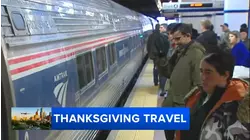 Thanksgiving travel rush underway at Philadelphia's 30th Street Station
