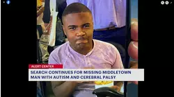 Search continues for missing Middletown man with autism and cerebral palsy