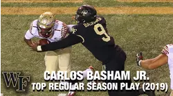 Wake Forest DL Carlos Basham Jr. | 2019 Top Regular Season Play
