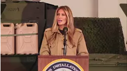 Melania Trump, Usha Vance visit with NC troops