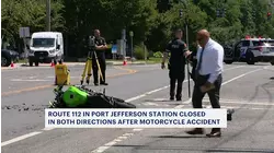 Motorcycle crash snarls Route 112 traffic in Port Jefferson Station