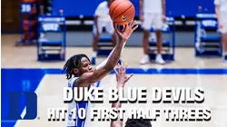 Duke Hits 10 First Half Three-Pointers