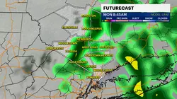 Morning showers exit before sunny and blustery Monday afternoon in the Hudson Valley