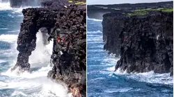 Hawaii's Hōlei Sea Arch Collapses Into Pacific Ocean