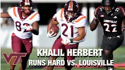 Virginia Tech RB Khalil Herbert Continues Excellent Play At Louisville