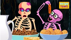 Skeleton Family At Dinner